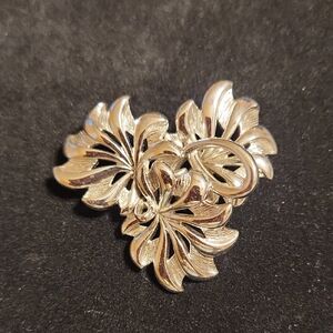 Monet Silver Leaf Brooch